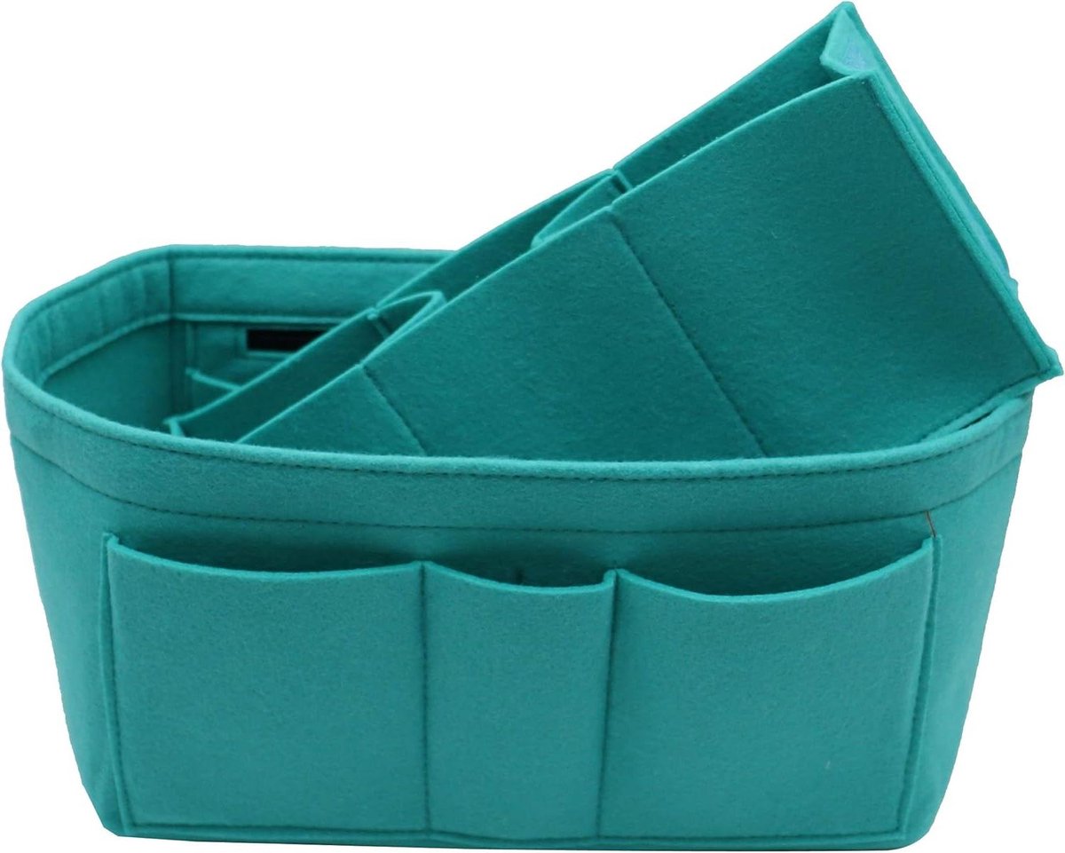 Felt Tas Organizer - Bag In Bag - Handbag Opbergen - Met Ritsvak - Medium - Blauw