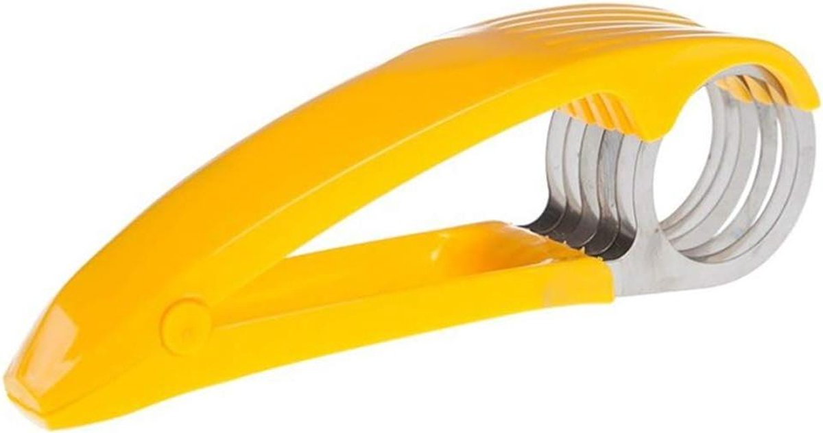 Bananensnijder - Keuken Snijder - Fruit Snijden - Roestvrij Staal - 17 cm - Geel