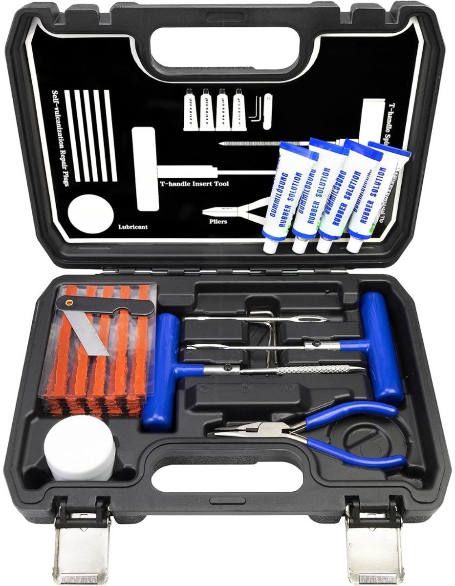 White-Label® Proppenset - Autobanden Reparatie Set - Autobanden Pomp