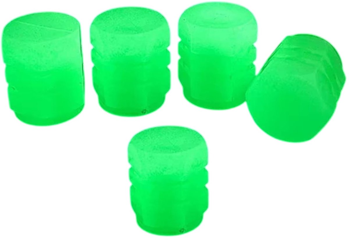 Han-Bar® Ventieldopjes - 5x Fluorescerend - Groen