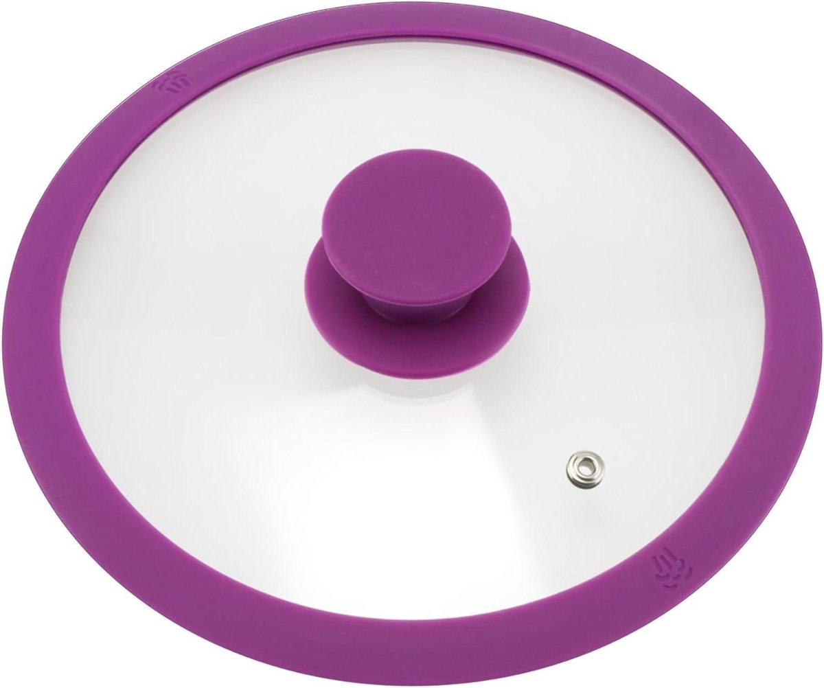 Glazen Deksel - Pan Deksel - Koken - Met Stoomventiel - 20 cm - Paars