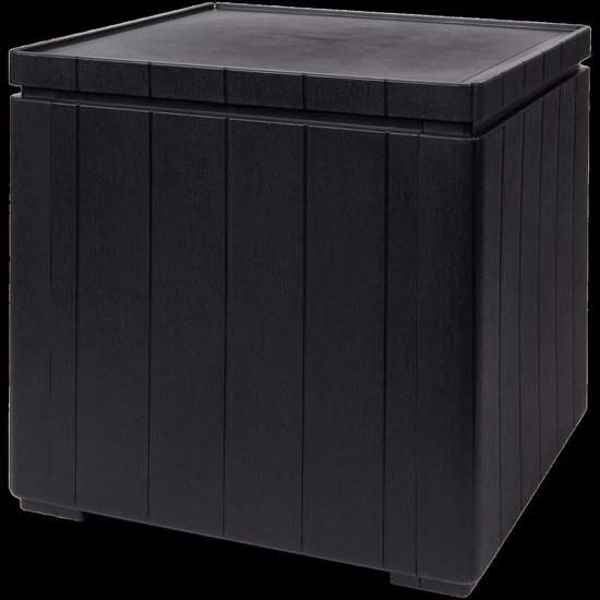 Table d'appoint - Table de jardin - Coffre de rangement - Coffre de terrasse - 2 en 1 Coffre de Opbergbox - Coffre coussin - Rangement Jardin - Résistant aux intempéries