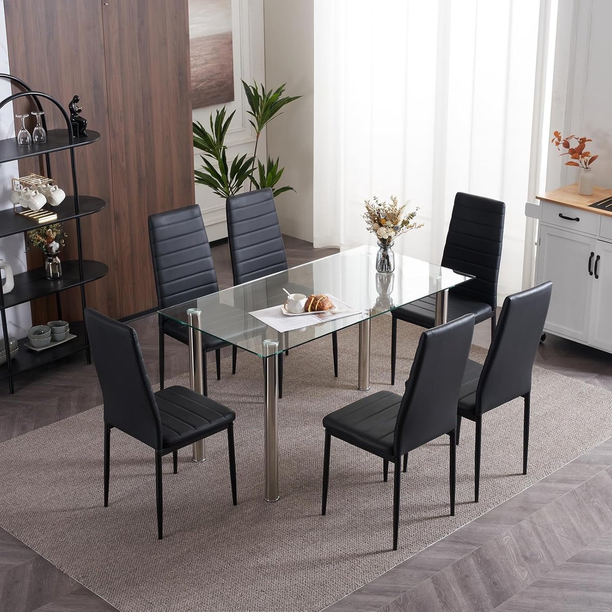 Eetkamerstoelen Set van 6 – 38x40x98 cm – Industrohome