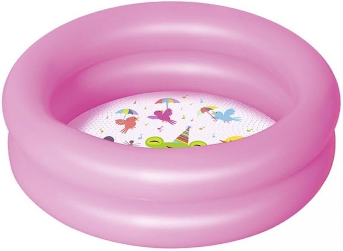 DnA® Kinderzwembad - Kinderzwembad Met Glijbaan - Speelzwembad - Kinderzwembad Playcenter - Roze - 61cm x 61cm x 15cm