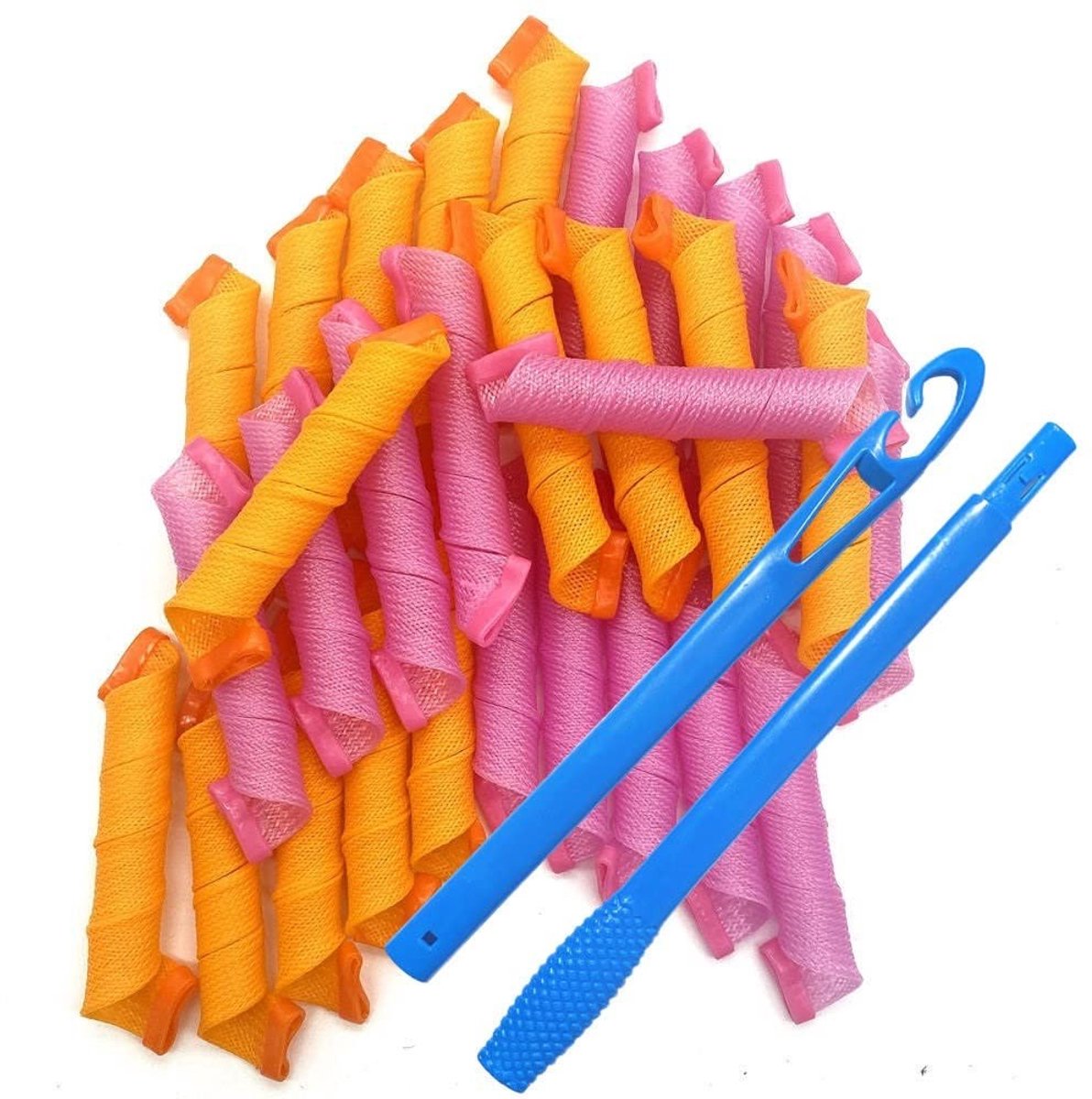 40 Pcs Spiralen Haarrollers - Heatless Curlers voor Lang Haar - Magic Curls Styling Kit