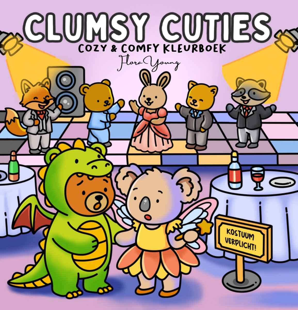 Clumsy Cuties | Flora Young | Cozy Coloring Book | Cozy Kleurboek | Kleurboek