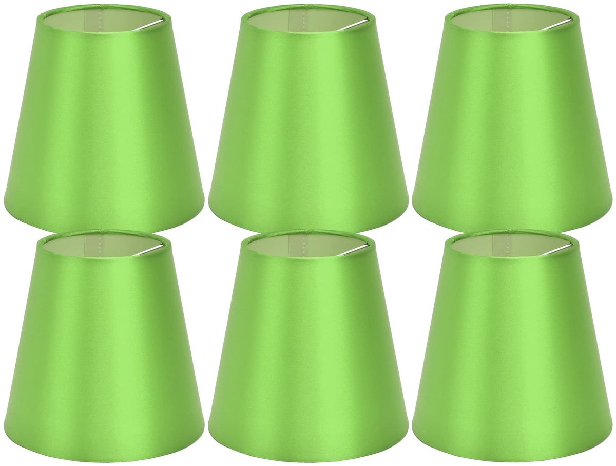 6 Stuks E14 Lampenkappen - Dubbelzijdige Clip-on Lampschaduw voor Chandelier en Tafellampen - Vegetale Stijl