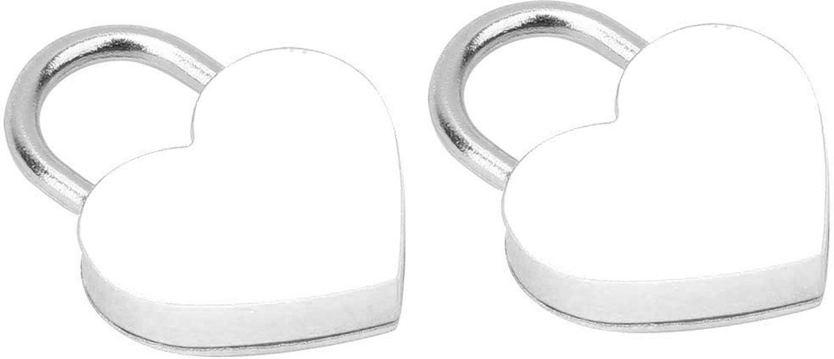 Allecto - Hartvormige Sleutelslot - 2 Sets Metalen Padlock met Sleutels - Ideaal voor Sieraden en Dagboeken