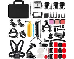 Accessoirekit geschikt voor GoPro Hero 13, 12, 11, 10 en 9 actiecamera's, 61-in-1 set met draagtas.