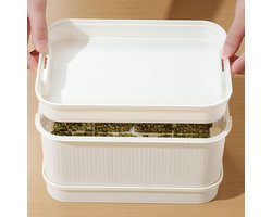 Sprouting Tray - Bean Sprouts | Sprouting Pots - Sprouting Pots for Green Bean Sprouts Vegetable Sprouts Seedling Boxes for Water Culture & Gardening