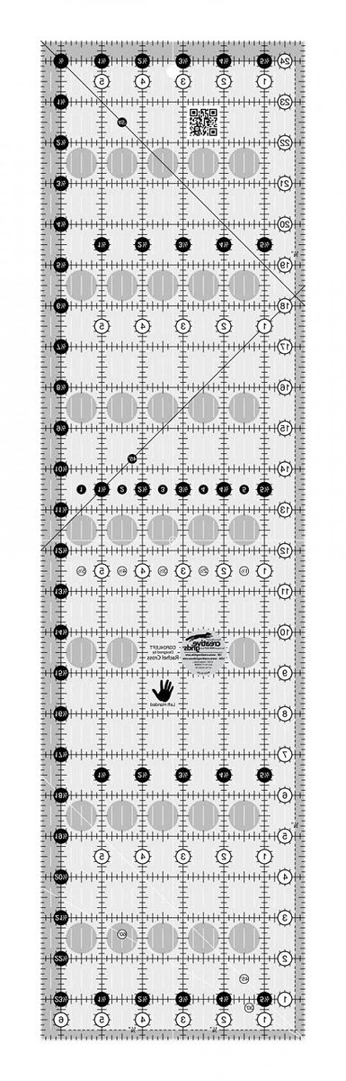 Creative Grids Linkshandige Quilt liniaal 6-1/2" x 24-1/2" - CGR24LEFT