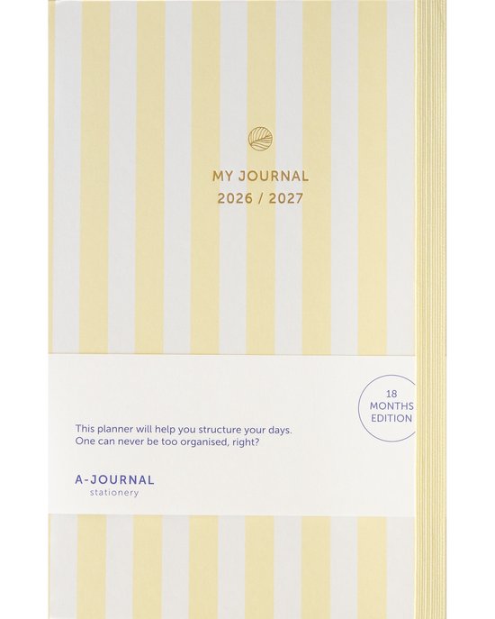 My Journal - Agenda 2026/2027 - 18 maanden - Strepen Vanille