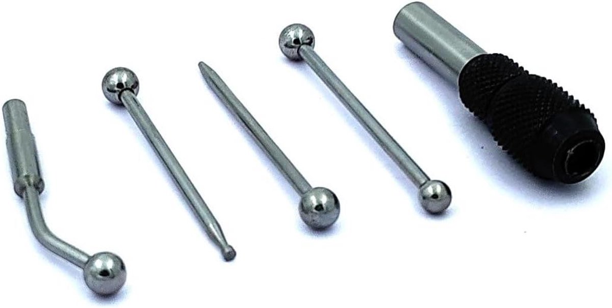 Meetgereedschap Set - Precisie Meetinstrumenten - Werkplaatswerk - Veelzijdige Bevestigingen - Compact Formaat - Zilver
