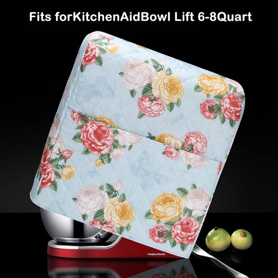 Mixerhoes Met Zakje - Keukenmachine Beschermhoes - Keuken Opruimen - Stofvrij en Netjes - 16" H x 9" B - Blauw — afbeelding 3