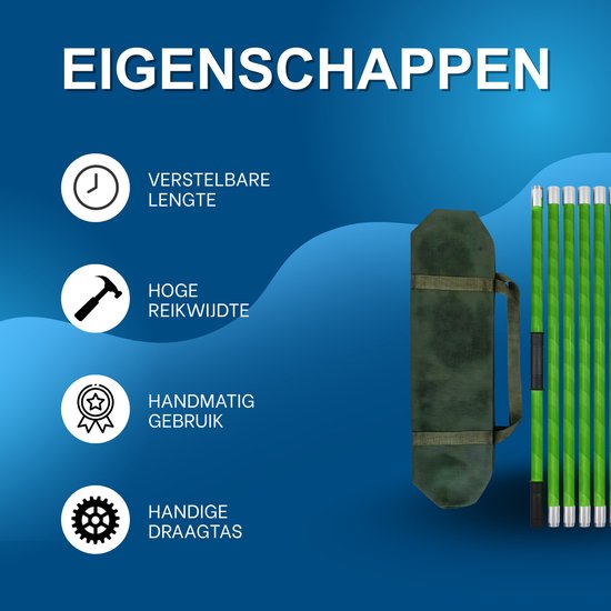 Boomstokzaag Verstelbaar - Handmatige Telescoop Snoeizaag voor Hoog Snoeiwerk - Inclusief Draagtas — afbeelding 3