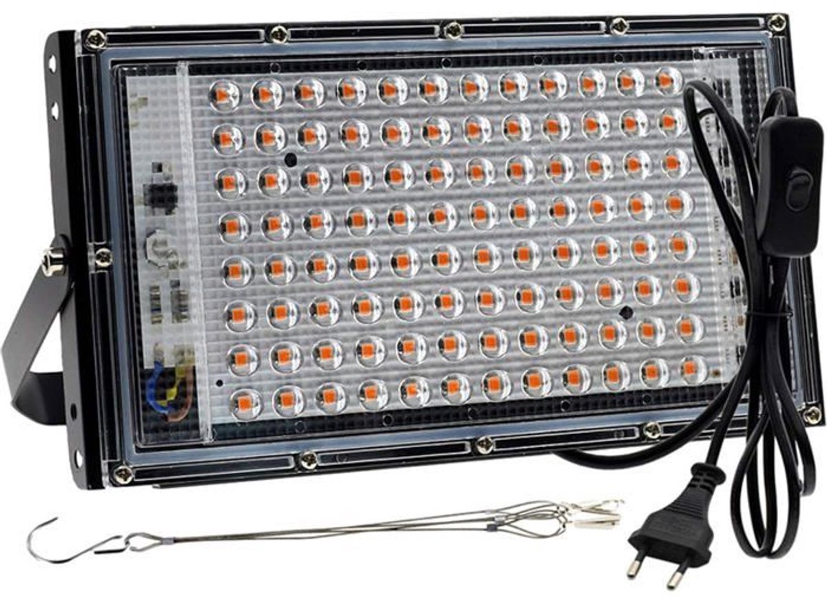 Tuinlamp, full-spectrum LED-plantengroeilamp met UV en infrarood, ideaal Geschikt voor kamerplanten (50W)