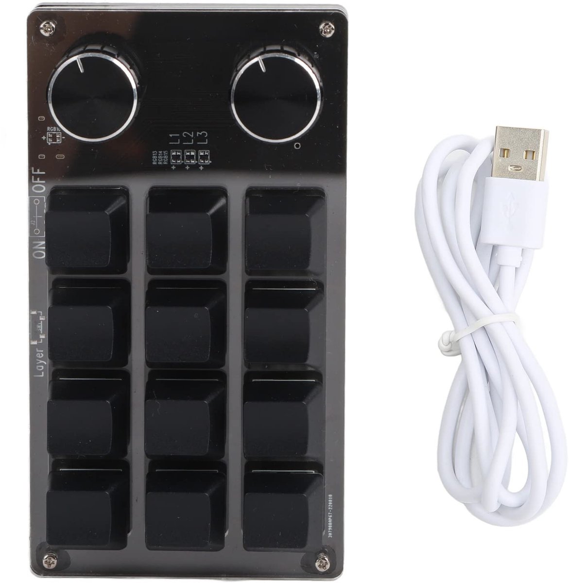 FILFEEL Programmable Macro Keyboard met RGB - 12 Toetsen Mini Gaming Toetsenbord