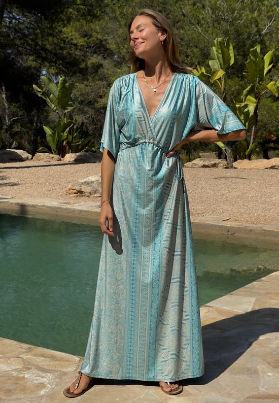Chic by Lirette - Kimono jurk Lotus Guna - Turquoise - M