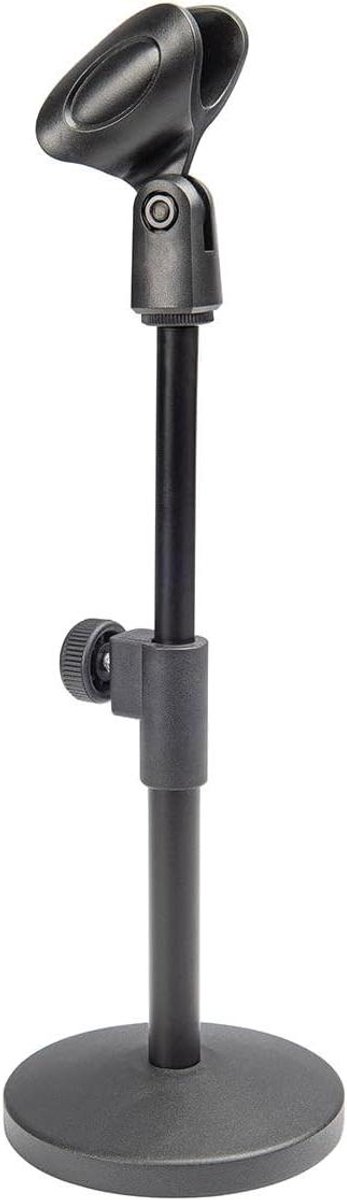 Tafel Microfoonstandaard - Mini Microfoonhouder - Stabiel Plaatsen - Volledig Verstelbaar - 22-34cm Hoogte - Zwart