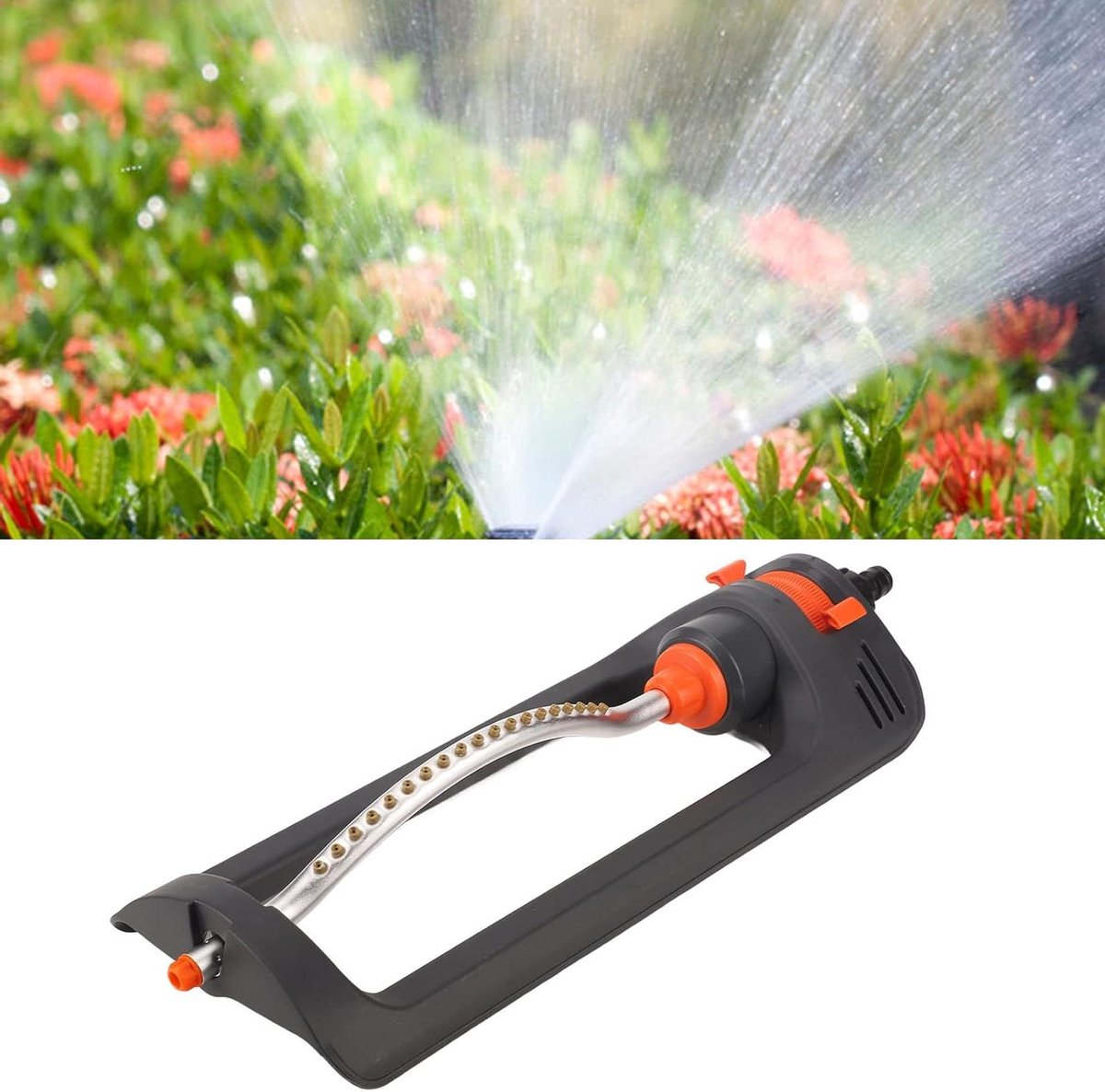 Automatische Watersproeier - Oscillerende Gazonsproeier - Efficiënte Tuinwatering - 19 Spuitgaten 4 Modi - 46 x 15 x 7 cm