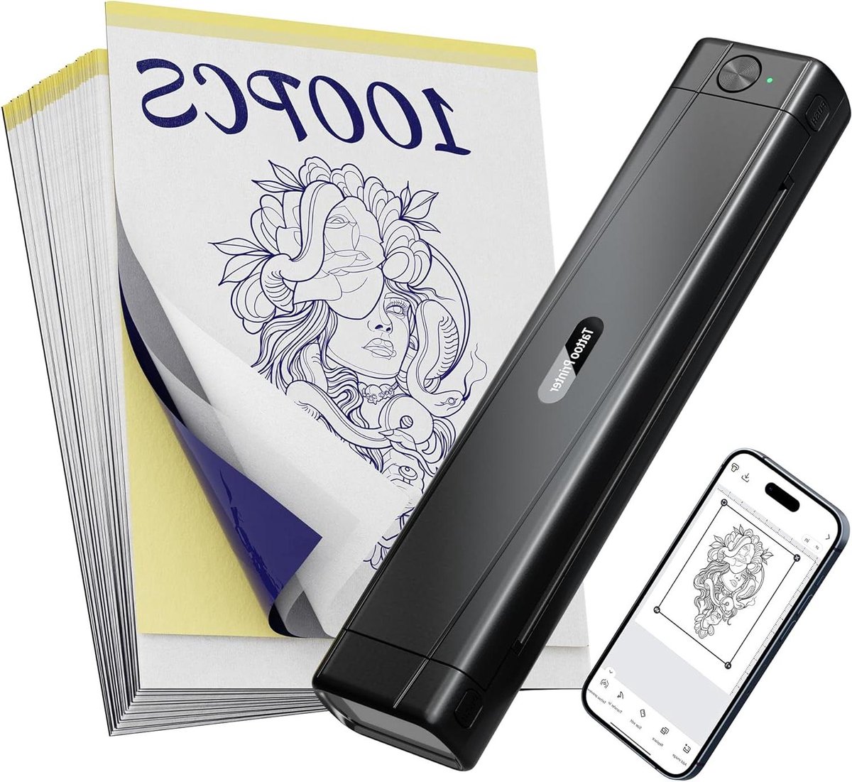 Template Printer - Transfer Printer - Kunst Afdrukken - Bluetooth Connectiviteit - A4 Formaat - Zwart