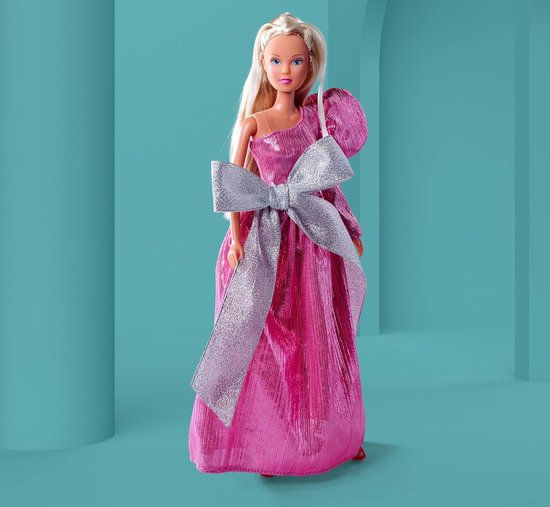 Steffi Love Speelpop - Aankleedpop Modepop - Kinderen Spelen - Avondjurk Strikdetails - 29 cm - Roze van Steffi Love — afbeelding 2