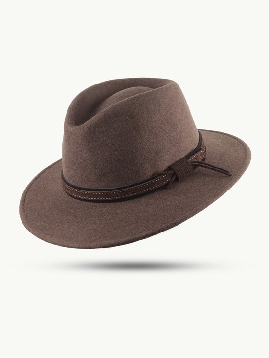 Chapeau en feutre Scippis Austin marron, S
