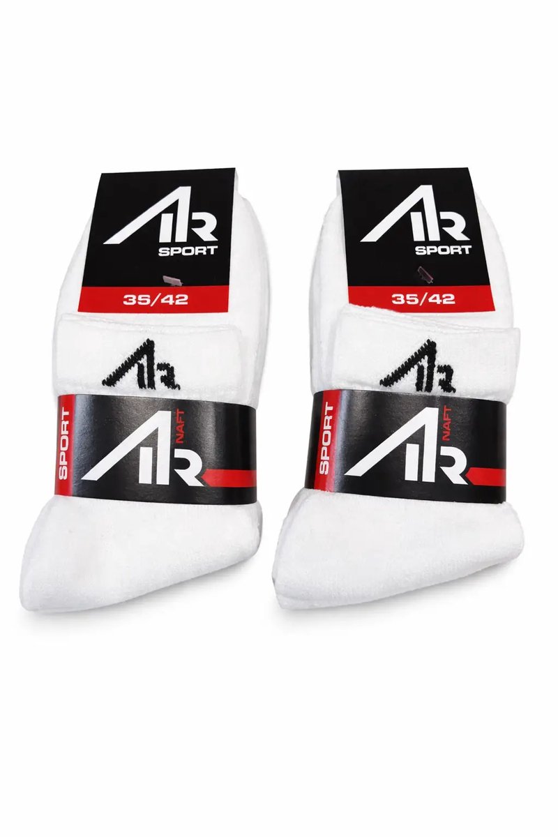 Air - unisex - korte sportsokken - quarter sokken - 10 paar - wit - maat 43/46