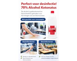 1 LITER Alcohol 70% Desinfectie van je werkplek, school, thuis met Alcohol 70