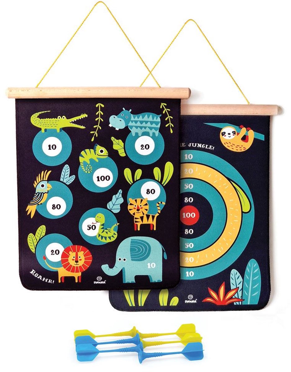 Svoora magnetisch dartbord Jungle - Veilig speelgoed dartbord voor kinderen.