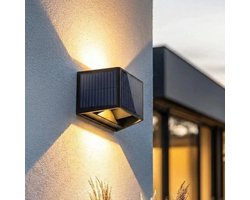 Luminize Solar wandlamp met schemersensor – tuinverlichting op zonne energie – solar tuinverlichting buiten – met dag en nacht sensor – buitenlamp – 2700k