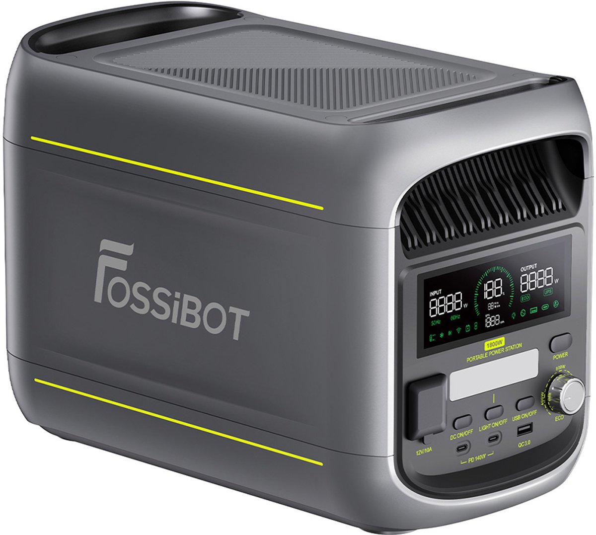 FOSSIBOT F1800: Krachtige 1024Wh-energiecentrale met snelladen, ECO-modus en slimme bediening