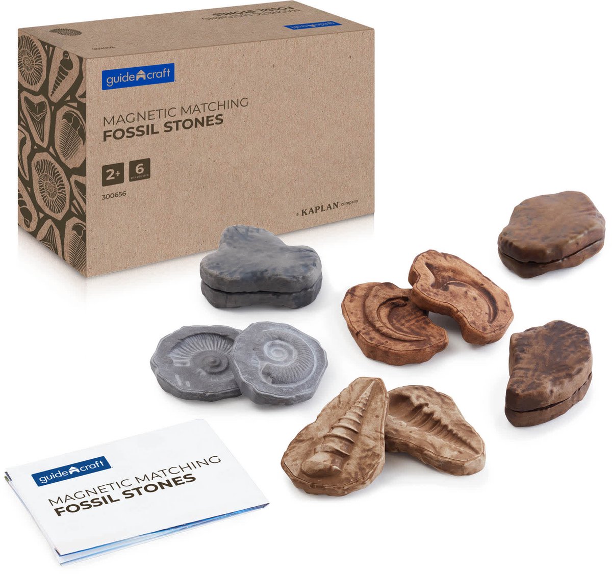 Guidecraft educatief speelgoed Magnetic Matching Fossil Stones - set van 6.