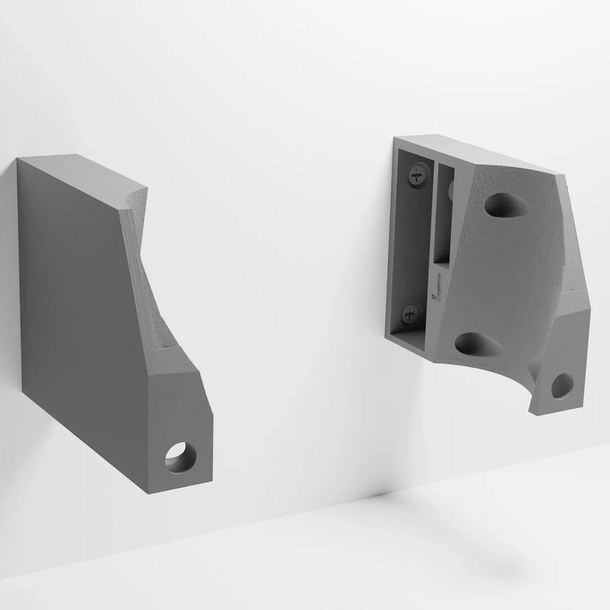Wandmontage Houder - Speaker Beugel - Smart Speaker - Stabiele Kunststof Constructie - 30 Gram - Grijs