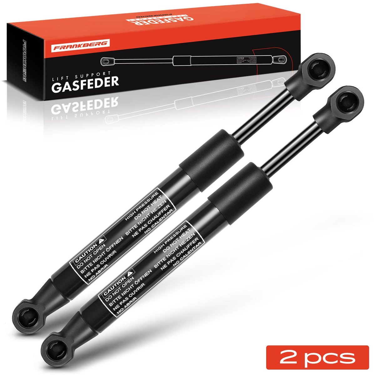 Frankberg 2x Gasveer Demper Motorkap voor Fiat