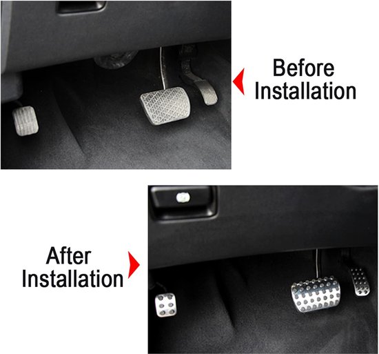 Voetpedaal Pads Set - Auto Pedaal Covers - Verbeterde Grip - Antislip Rubber - 18.3 x 8.5 x 7.9 cm — afbeelding 4