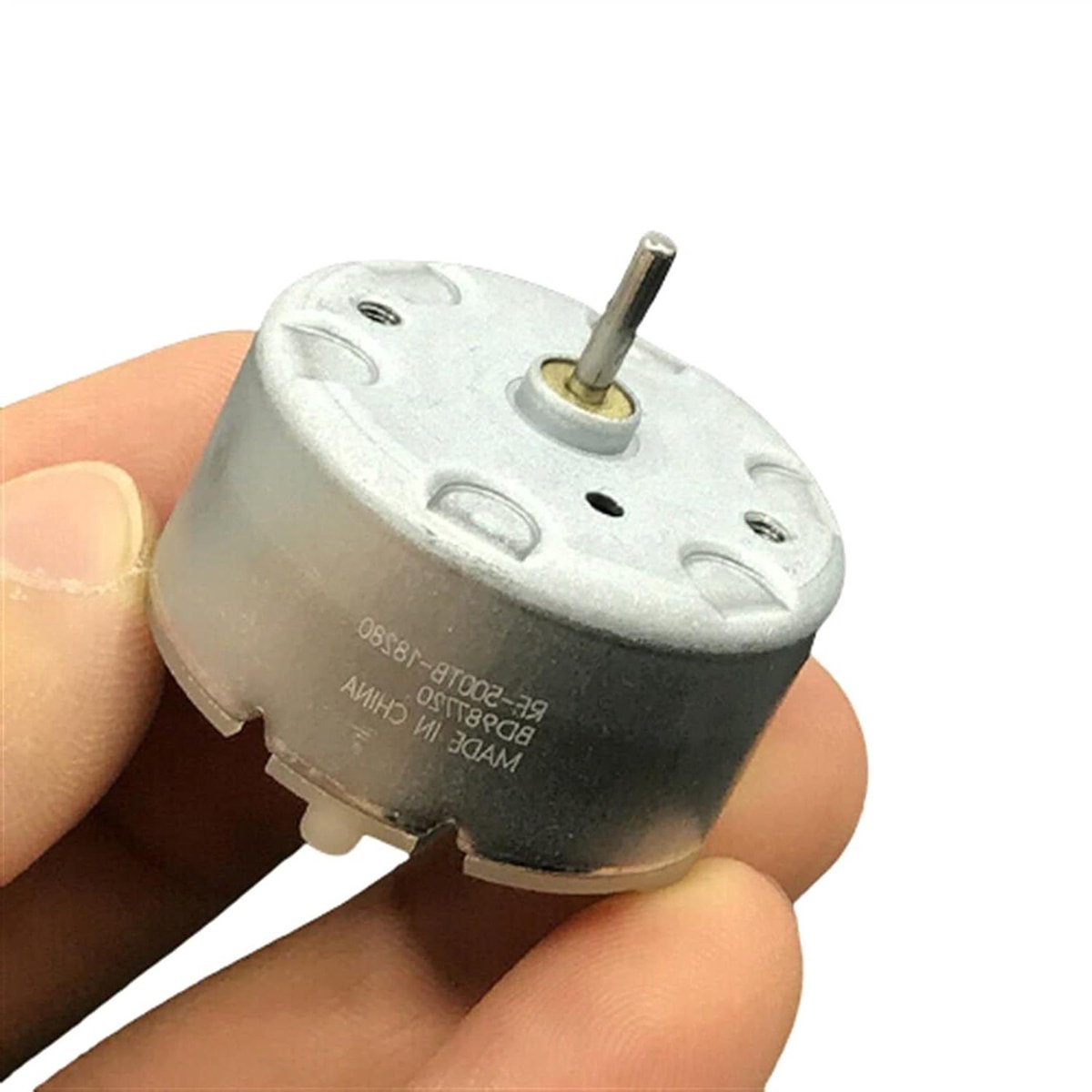 DC motor - Kleine motor - Modelbouw - Stabiele werking - 32 mm x 195 mm - Zilverkleurig