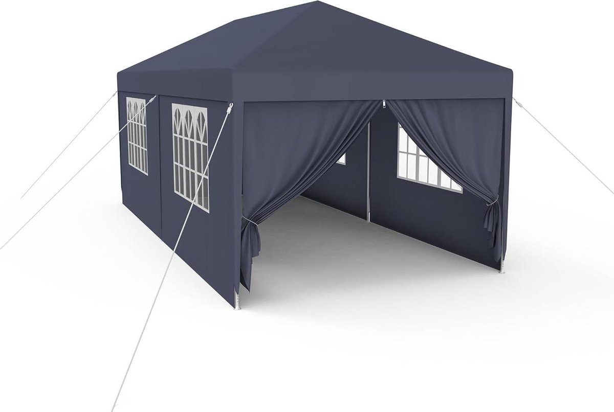 Partytent - Tuinpaviljoen - Feestelijke Bijeenkomsten - Waterdicht UV-beschermend - 3 x 6 meter - Antraciet
