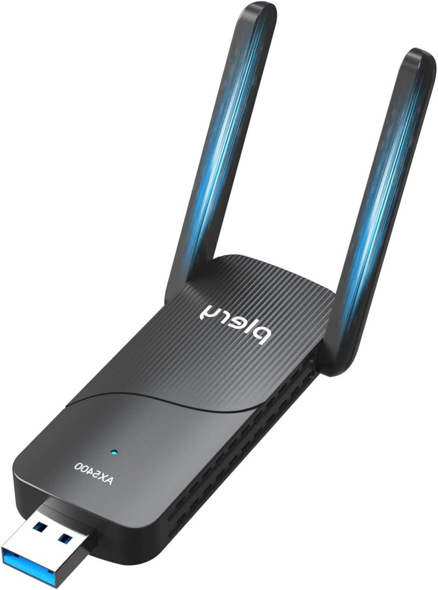 Draadloze Netwerkadapter - WiFi Dongle - Snel Internet - Tri-Band WiFi 6E - 5400 Mbps - Zwart