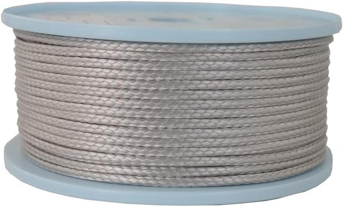 Gepotex Dyneema Koord - Gevlochten Lijn - Hoge Belasting - Minimale Rek - 4 mm 100 meter - Carbongrijs