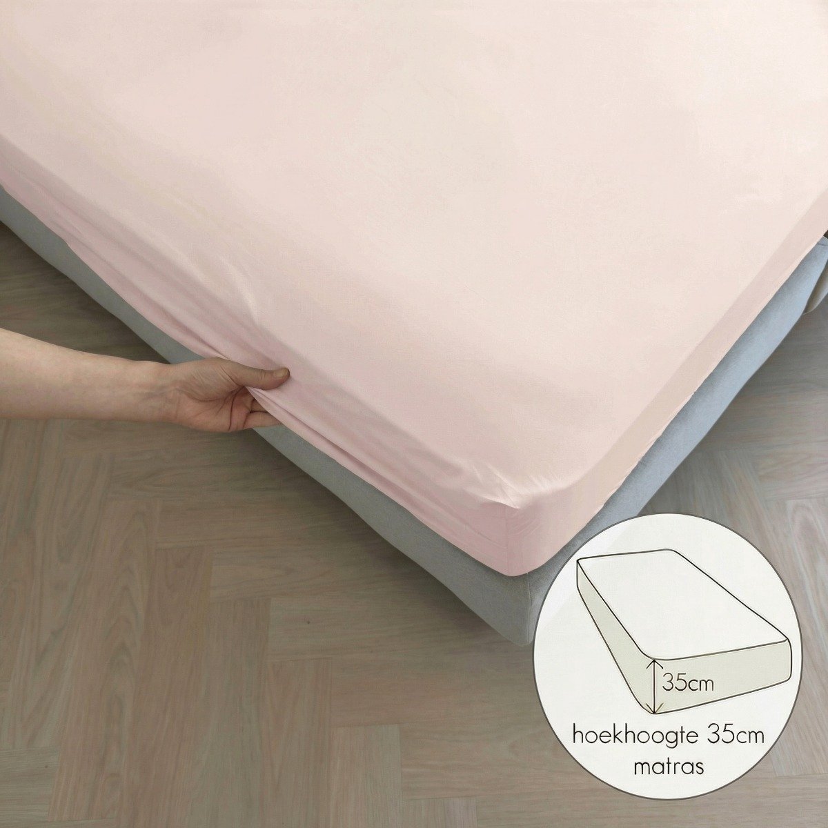 Kayori Sota Hoeslaken Premium Tencel - 140-160x200-220cm - Matrasdikte 35 cm - Verkoelend - Nude