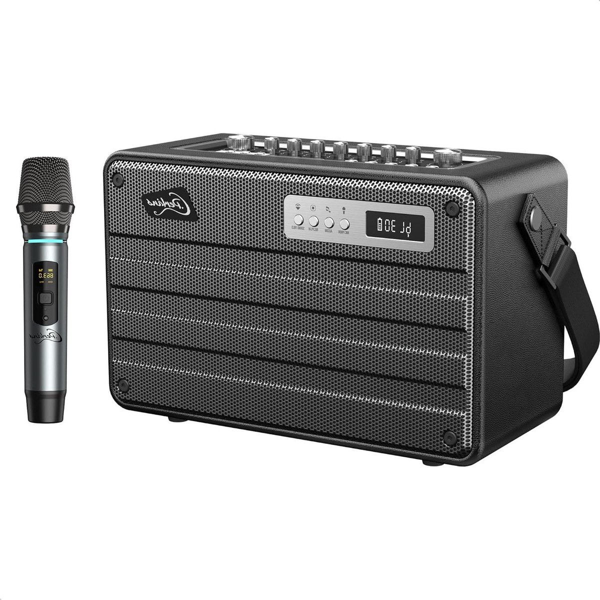 Draagbare Versterker - Mobiele Speaker - Optredens Geven - Ingebouwde Batterij - 100W - Zwart