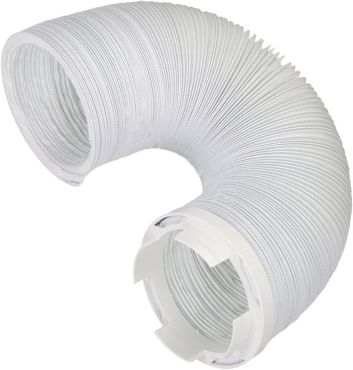 Ventilatieslang Wasdroger - Afvoerslang Droger - Wasdroger Ontluchten - Flexibele Slang - 1.8 meter - Wit