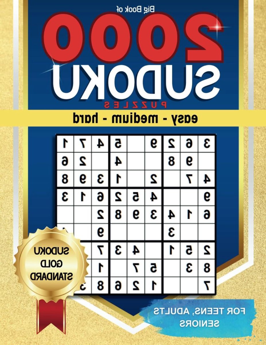 Big Book Sudoku - Puzzelboek Volwassenen - Geestelijke Stimulatie - 2000 Puzzels - 21.59 x 27.94 cm - Niet gespecificeerd