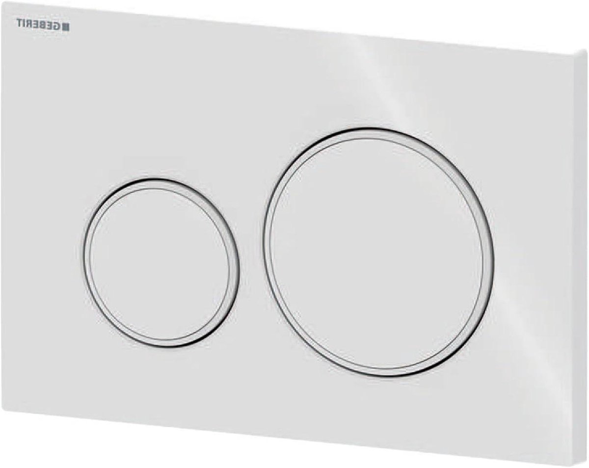 Bedieningsplaat Toilet - Spoelplaat Sigma20 - Dubbele Spoeling - Akoestisch Geïsoleerd - Standaard Maat - Wit Mat