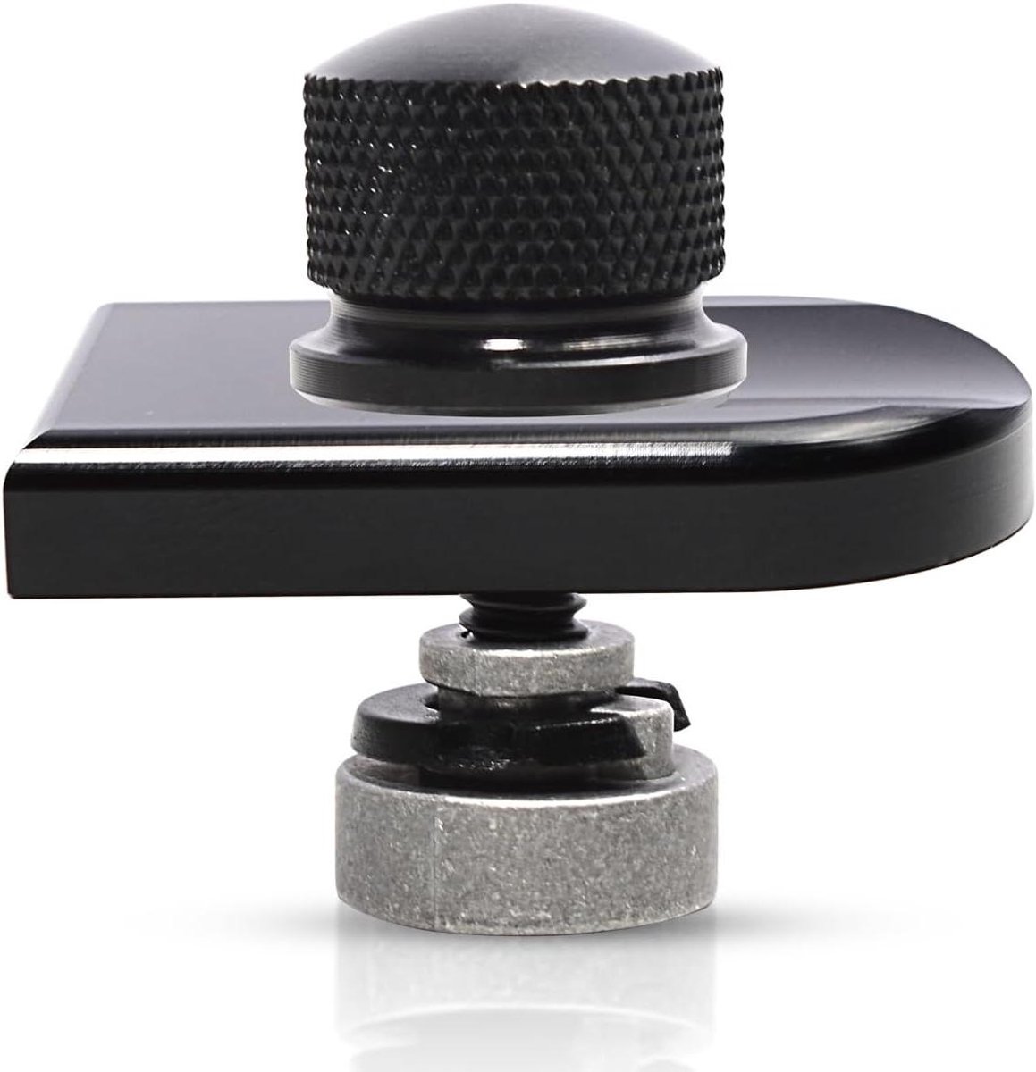 Zadelschroef Kit - Zitbevestiging Motor - Zadel Snel Verwijderen - Gekartelde Knop - 1/4-20 Draad - Zwart