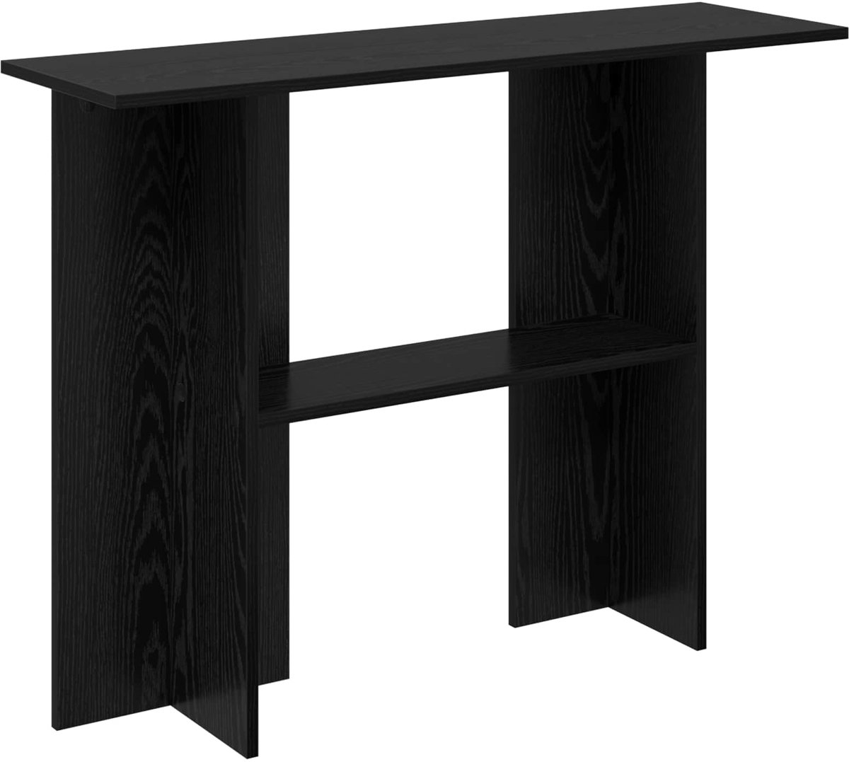 vidaXL Wandtafel - Zwart - eiken - 100 - x - 30 - x - 75 - cm - Bewerkt - hout Zwart eiken