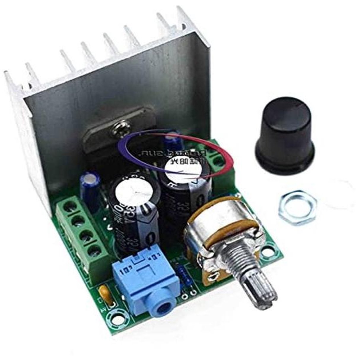 Versterker Board - Audio Versterker - Muziek Afspelen - Dubbel Kanaal Stereo - 55x41x43mm - Groen