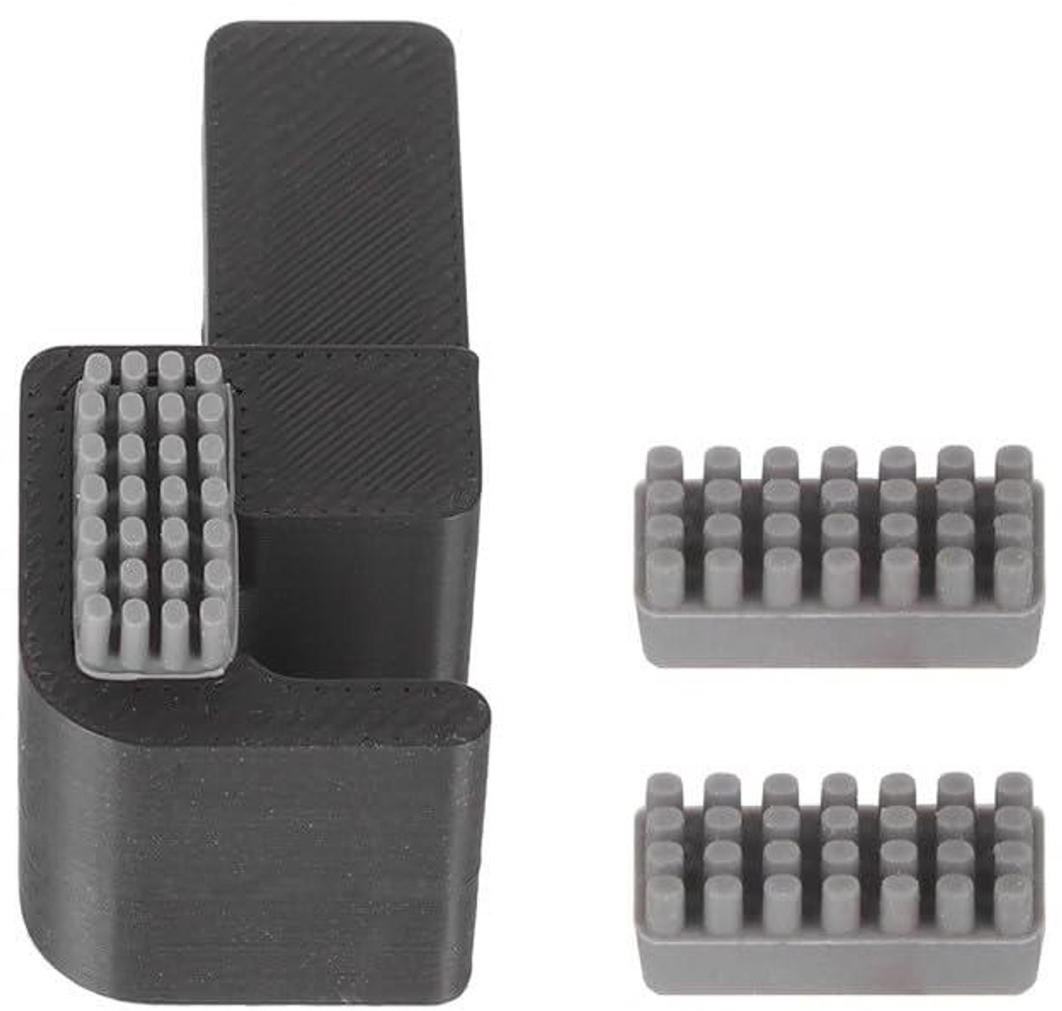Reinigingsborstel 3D Printer - Mondstuk Borstel - Mondstuk Reinigen - Hittebestendig Siliconen - 39 x 17 x 15.5 mm - Zwart