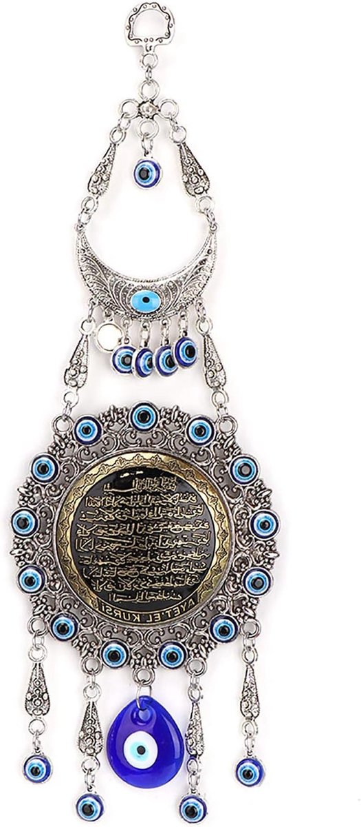 Turquoise bescherming amulet met blauw boze oog voor geluk en wanddecoratie, sieraden en interieuraccessoires